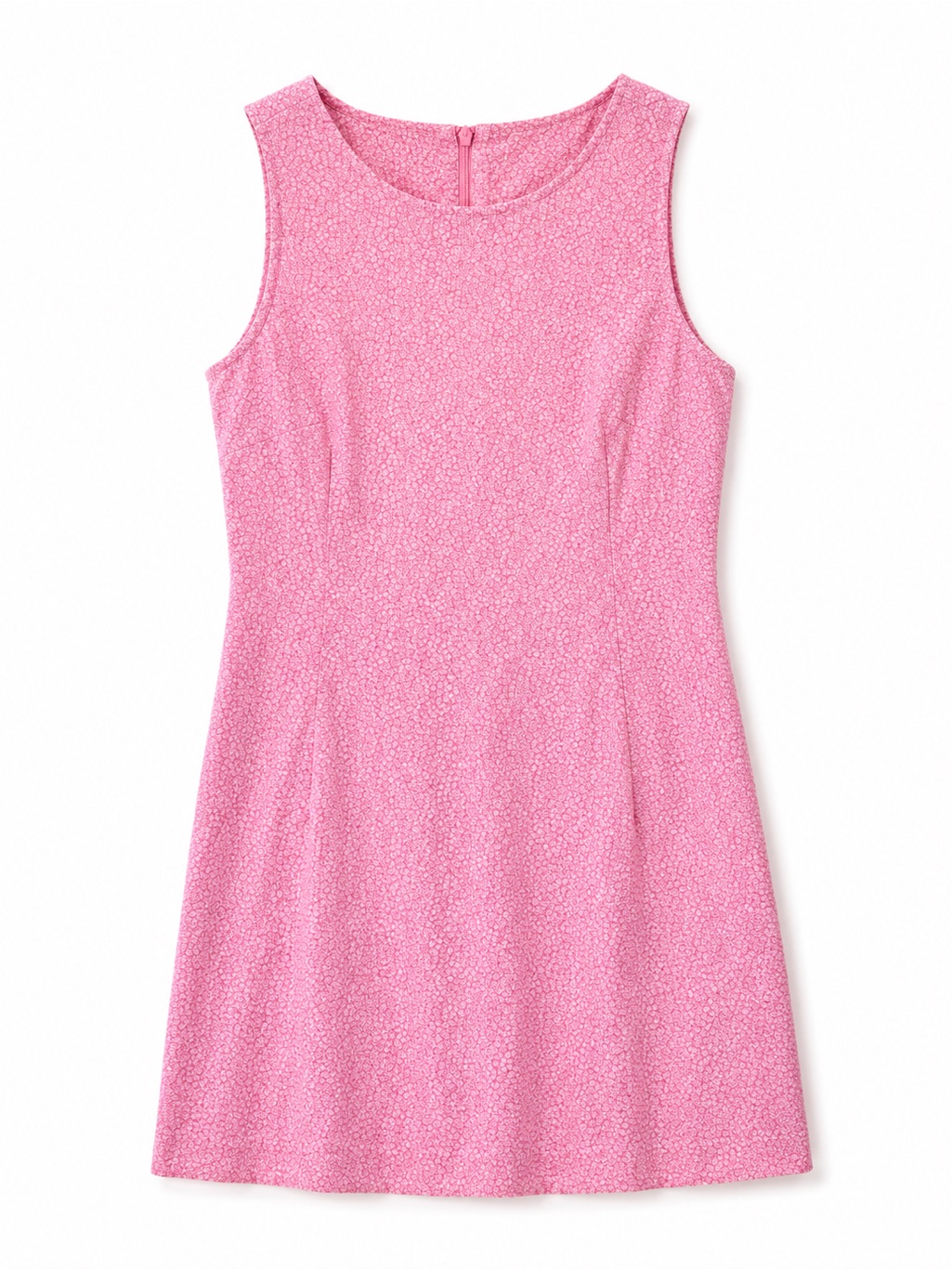 Vintage Rhythm Blue Pink Ditsy Floral Cotton Sleeveless Shift Mini Dress L Nwt